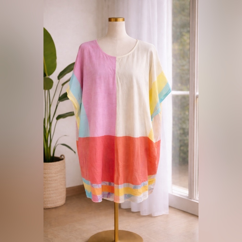 ECHO|Color block Women's  tunic‎ one size